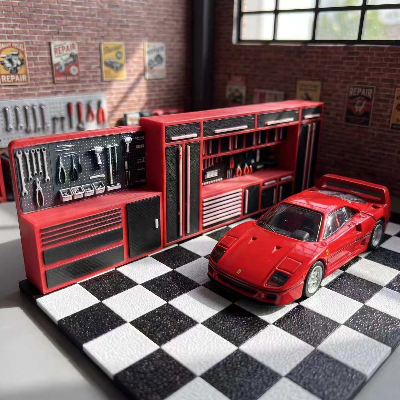 Tools Workshop For Kids - 1:64 Ölçekli Diorama Çalışma Tezgahı Alet