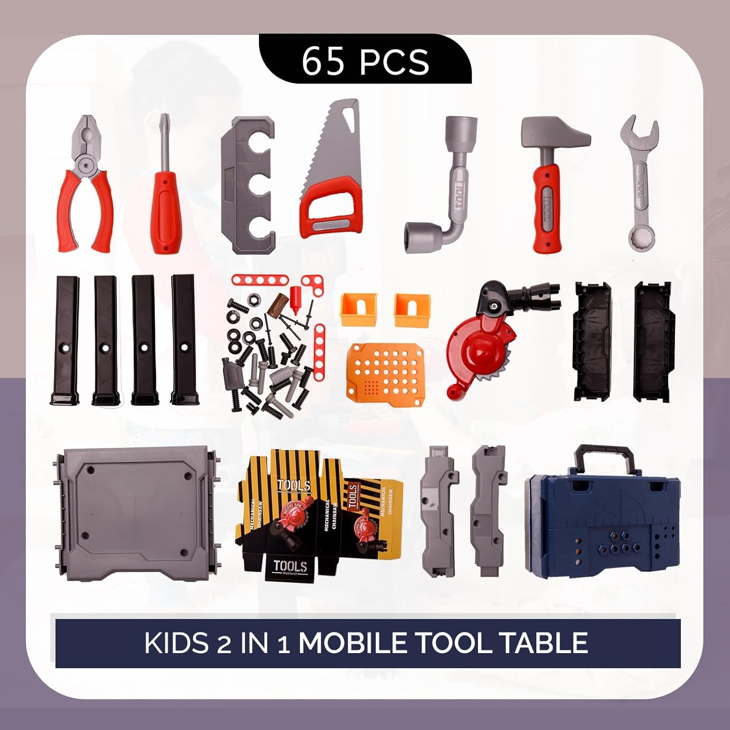 65 adet çocuklar alet tezgah s - Tools Workshop For Kids incelemesi ve fiyatı